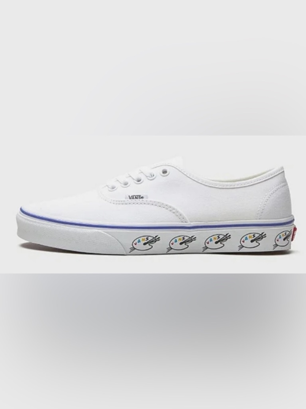 Vans Authentic Sidewall-Paint Palette Low Top Sneakers In True White Canvas